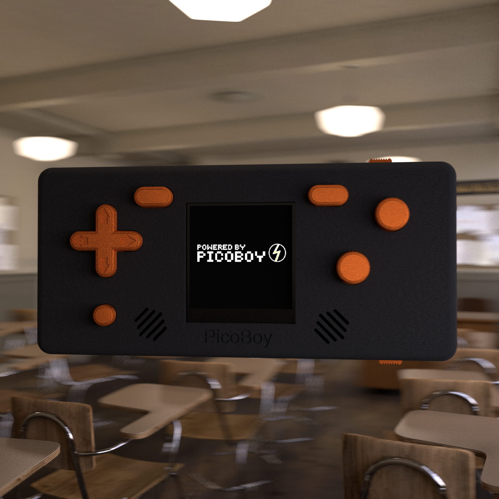 Students using PicoBoy in a classroom